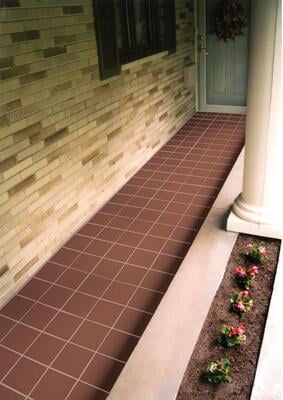 12x12 BURGUNDY QUARRY FLOOR TILES