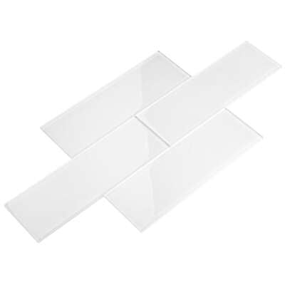 Plain Snow White-Glossy 10x30 4x12