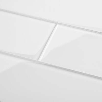 Plain Snow White-Glossy 10x30 4x12