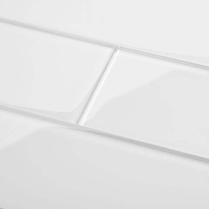 Plain Snow White-Glossy 10x30 4x12
