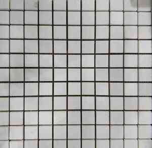 12 x 12 Square Polished or High Gloss White Mosaic Backsplash Marble