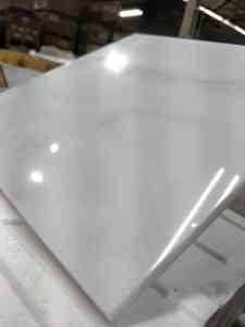 12 x 12  Square Polished or High Gloss White  Marble