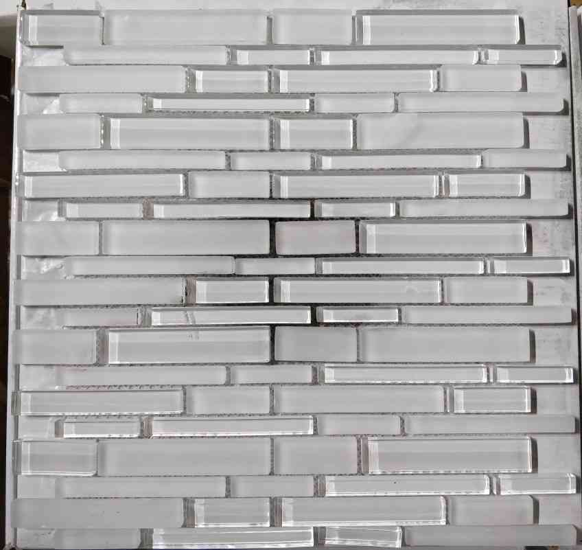 12x12 Square Polished or High Gloss White Glass Tile