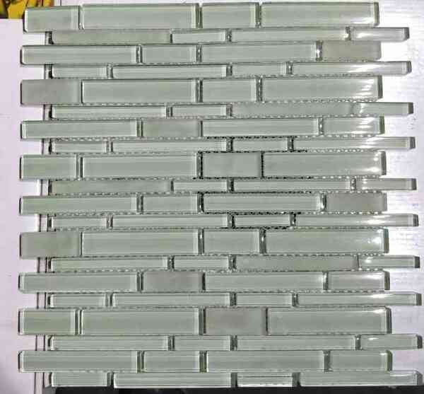 12 x 12 Square Polished or High Gloss Gray Glass Tile