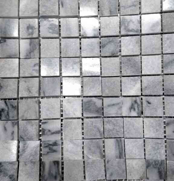 12 x 12 Square Polished or High Gloss Gray  Marble