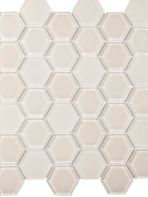 Hexa 050 Warm White Crystal Glass 12" x 12" 6mm