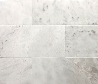6x12 Rectangle Polished or High Gloss Gray  Marble