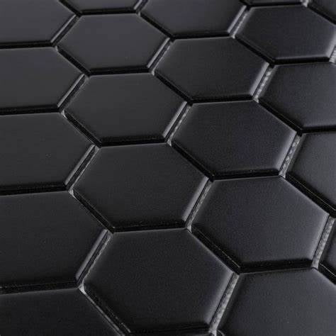 BLACK MOSAIC HEXAGON 2X2